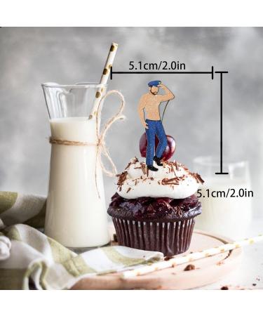 18pcs Glitter Graduation Dancing Boys Dessert Cupcake Topper Congrats Grad 2024 Prom Night Theme Decorations High School College Graduation Party Decor Supplies - Buy Online on GoSupps.com