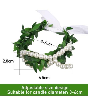 Shop Bofunx Drip Protection Candle Wreaths for Christening Baptism & Wedding - Decorative Skirts with Fish & Pearls - Buy Online on GoSupps.com