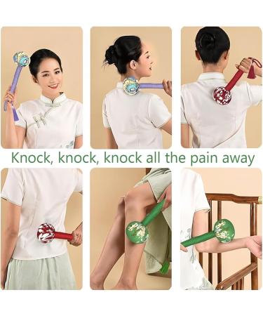 Manual Massage Hammer Set - Colorful Handheld Massage Tool for Back Pain Relief | 26cm 2PCS A - Buy Online on GoSupps.com