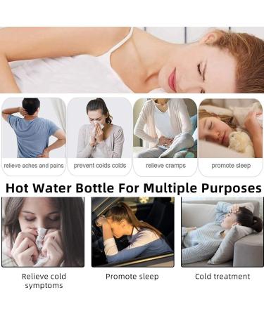 Hot Water Bottle with Fleece Alpaca Cover | 500ml for Pain Relief Cozy Nights & Headache Relief - Buy Online on GoSupps.com