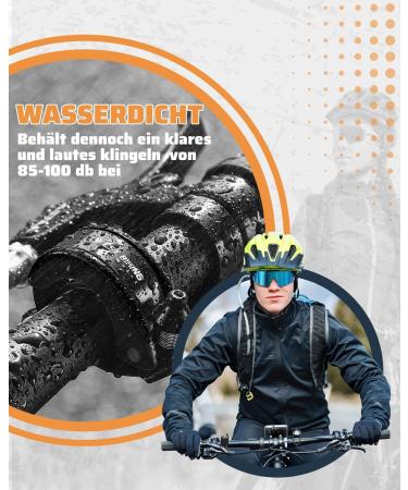 Cyclespeed 100dB Bicycle Bell - Durable Aluminum Alloy MTB Klingel for E-Bikes | 22.2mm Black Racing Accessory - Buy Online on GoSupps.com