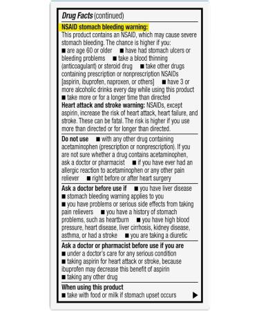 GoodSense Dual Action Acetaminophen and Ibuprofen (NSAID) Tablets 250 mg/125 mg Back Pain 72 Count - Buy Online on GoSupps.com