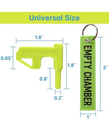 Highwild 10 Pack Chamber Safety Flags - Green Key Chain Tags, Flathead Tool, Picatinny Rail Adapter - Most Common Calibers - Buy Online on GoSupps.com