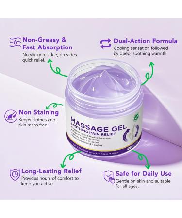 Yuecjian Massage cream Professional knee relief gel fast absorbing long lasting body relief for feet back knees muscles - Buy Online on GoSupps.com