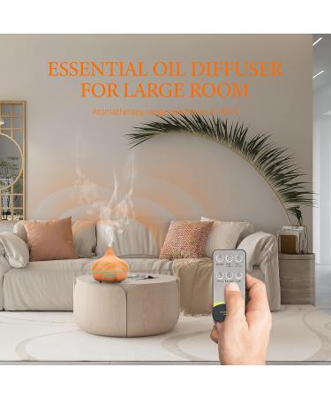550ML Ultrasonic Essential Oil Diffuser Set for Large Rooms | Timer & LED Lights | Wood Grain Design - Buy Online on GoSupps.com