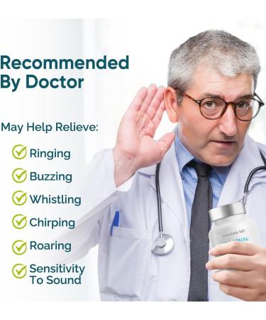 solodate lab Tinnitus Relief for Ringing Ears 1200MG - 120 Vegetarian Softgels - Buy Online on GoSupps.com