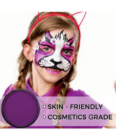 Buy Erinde Purple Face Body Paint - Professional Non-Toxic Water Based Face Painting Kit for Kids & Adults - Perfect for Halloween Cosplay SFX - 30g - Buy Online on GoSupps.com