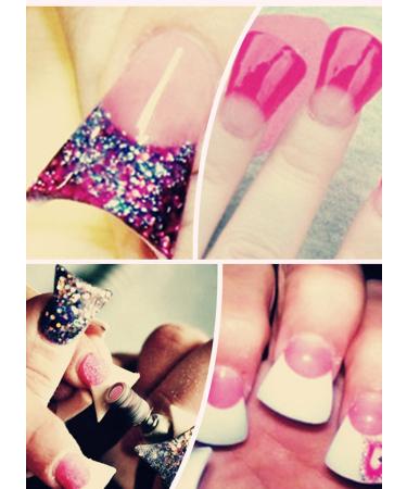 Forten 500 pcs Clear Crystal Duck Feet Style Wide French False Nail Tips | Acrylic Nail Set - Buy Online on GoSupps.com