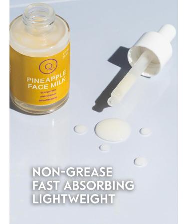 Exfoliating Pineapple Face Milk Serum with Olive Leaf Extract & Allantoin | 1 Fl Oz - Nourish & Brighten Your Skin | Global Shipping Available - Buy Online on GoSupps.com