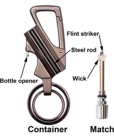 SURVIVE Permanent Match Bottle Opener Keychain | Reusable Survival Fire Starter Lighter - Buy Online on GoSupps.com