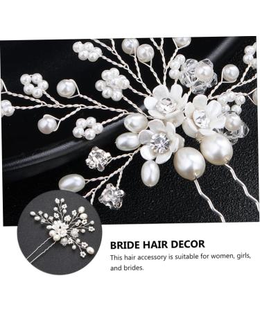 Ipetboom 1pc Hairpin Bridal Hair Bridesmaid Hair Clip Women Headdress Hair Barrettes for Women Wedding Hair Comb Pearl Kids Hair Accessories Bride Hair Decor Alloy Child Hair up Rhinestones - Buy Online on GoSupps.com