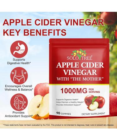 bnHUlMXw Apple Cider Vinegar Gummies - 1500mg 90 ACV Gummies w/Vitamin B6 & B12 Folic Acid Supports Digestion Gut Health Energy Support Vegan Gummy Supplement - Buy Online on GoSupps.com