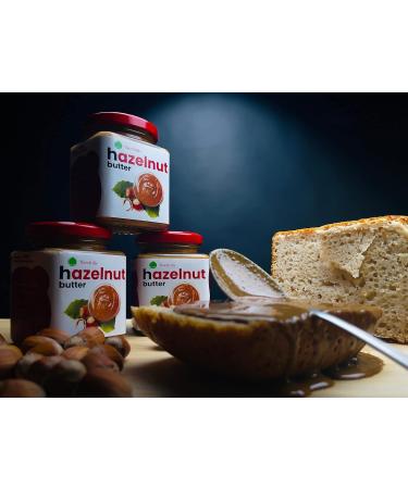 Hazelville 100% Natural Hazelnut Butter - Rich & Creamy No Preservatives Vegan & Gluten-Free in Elegant Glass Jar (8.11 oz / 230g) - Buy Online on GoSupps.com