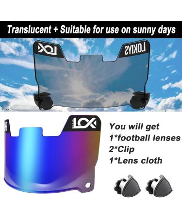 LOKIYS Football Visor for Youth & Adult Helmets - Blue | Enhance Your Game with Premium Protection - Buy Online on GoSupps.com