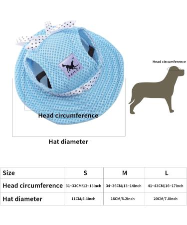 Adjustable Dog Sonnen Hat | Baseball Cap with Ear Holes | Summer Sun Protection for Small Dogs Puppies & Cats - S Blue - Buy Online on GoSupps.com