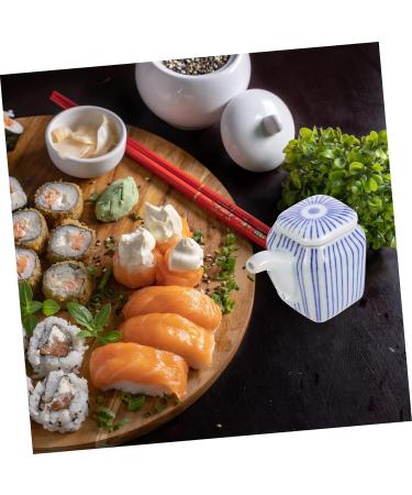 MAGICLULU 4pcs Ceramic Soy Sauce Pot Japanese Oil Jar Cruet Japanese Oil Dispenser Ceramic Seasoning Jar Container Ceramic Soy Sauce Dispenser Seasoning Bowl Soy Sauce Jar Ceramics Household 8X7.5X5CMx4pcs Bluex4pcs - Buy Online on GoSupps.com