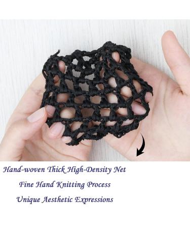 4 Pack Women Hair Bun Cover Net Snood Hair Barrette Clips Hair Accessories - Navy Blue, Pink, Sky Blue, Purple - Ideal for Lady, Women, Nurse, Stewardess - Buy Online on GoSupps.com