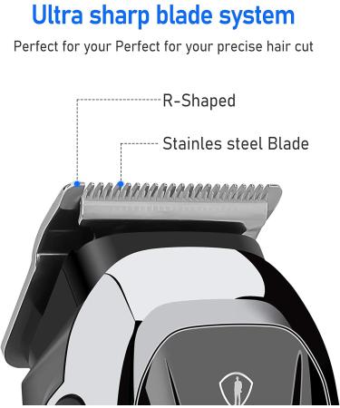 Professional Corded Hair Clippers Kit with 24 Accessories - 14 Guide Combs, 3 Hair Combs, 1 Scissor, 1 Storage Case, 1 Barber Cape - Buy Online on GoSupps.com