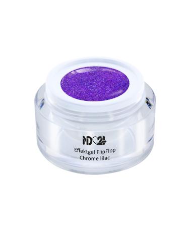 Uv Led Effect Gel Flip Flop Chrome Lilac - Purple - Studio Quality - Made In Germany - 5ml