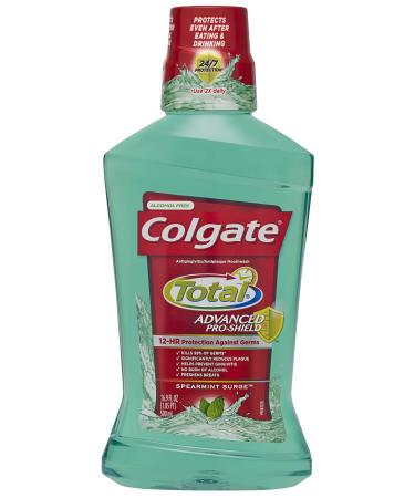 Colgate Total Advanced Pro-Shield Mouthwash Spearmint 16.9 Fl Oz 6 Count