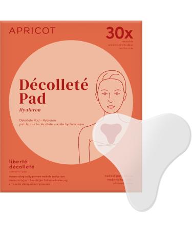 APRICOT Silicone Chest Wrinkle Pad with Hyaluronic Acid I 30x Reusable I Silicone Pad to Tighten Skin on D collet Area I Anti-Wrinkle Patch "libert d collet " Made in Germany Hyaluronic Acid 1 Count (Pack of 1)