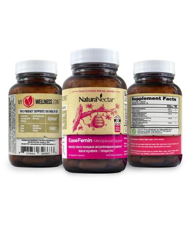 NaturaNectar EaseFemin Menopause Supplements for Women - 30 Count - Bee Propolis Menopausal Support Capsules For Hot Flashes and Night Sweats with Proprietary Calming Herbal Blend for a Better Night o