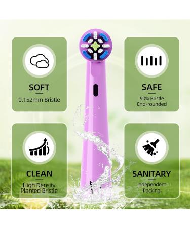 Brusheez Kids Electric Toothbrush Replacement Brush Heads - 10 Pack (Purple Medium) | Compatible Brush Heads for Kids' Oral Care - Buy Online on GoSupps.com