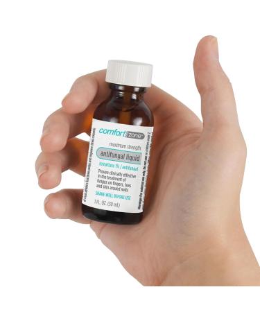 Comfort Zone Max Strength Anti-Fungal Liquid for Toenails - 1 Fl Oz with Brush Applicator | Effective Tolnaftate 1% Treatment - Buy Online on GoSupps.com