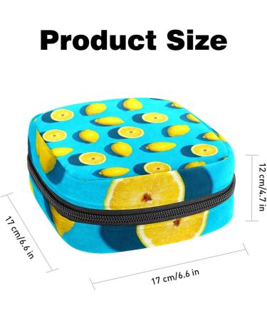 Guantierendiy Lemon Print Menstrual Cup Pouch & Tampon Bag - Color 12 | Portable Sanitary Napkin Storage & Nursing Pad Holder - Buy Online on GoSupps.com