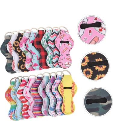 PACKOVE 18pcs Keychain Lipstick Set | Portable Lip Balm Holders & Essential Oil Carriers - Travel-Friendly Neoprene Keyring Supplies - Buy Online on GoSupps.com