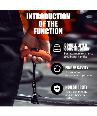 Kcross Ergonomic Resistance Band Pull Up Handles - Orange - Buy Online on GoSupps.com