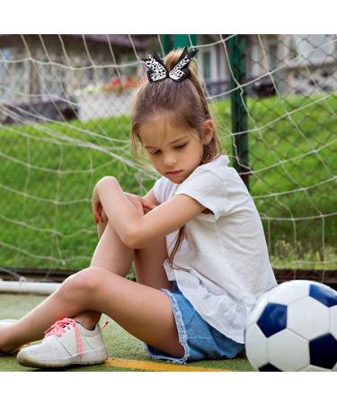 10 Piece Soccer Hair Bows - Elastic Hair Ties for Girls, Players, Teams - Black and White Soccer Sport Accessories - Buy Online on GoSupps.com