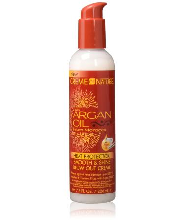 CREME OF NATURE ARGAN OIL HEAT PROTECTOR SMOOTH & SHINE BLOW OUT CREAM 7.6OZ