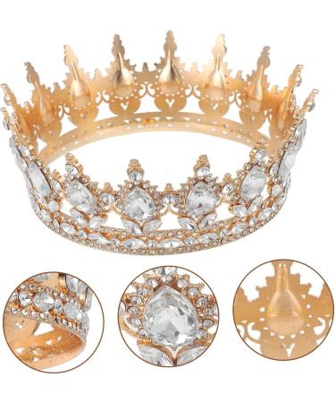 Healeved Baroque Crown Wedding Bridal Crown Headpiece Wedding Bride Crown Rhinestone Crown for Bride Wedding Rhinestone Crown Rhinestone Crown for Ladies Crown for Women Zinc Alloy - Buy Online on GoSupps.com