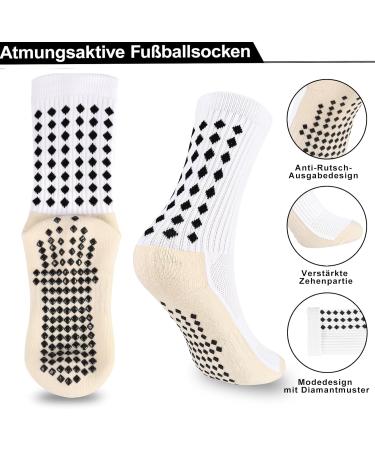 Buy Newofview Football Socks for Men - 4 Pairs Anti-Slip Grip Slipproof Sports Socks for Football Basketball and Running (Sizes 39-46) - Buy Online on GoSupps.com