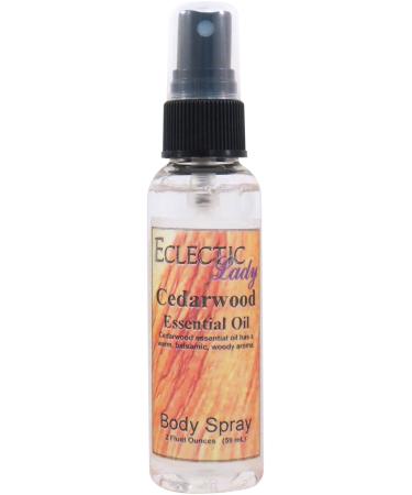 Cedarwood Essential Oil Body Spray 2 ounces Body Mist for Women with Clean Light & Gentle Fragrance Long Lasting Perfume with Comforting Scent for Men & Women Cologne with Soft Subtle Aroma For 2 Fl Oz (Pack of 1)
