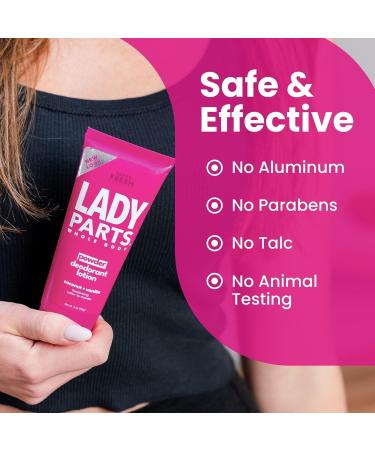 Lady Parts Whole Body Deodorant For Women | Powder Lotion for Privates & Inner Thigh to Stop Odor & Friction | Aluminum Free | CocoVanilla | 4oz (2pk) 4 Ounce (Pack of 2) - Buy Online on GoSupps.com