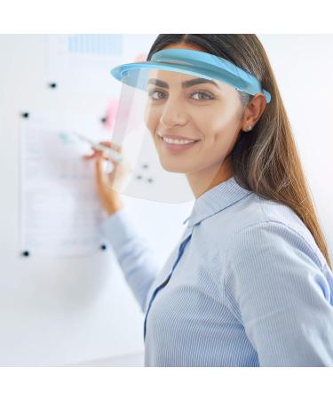 Pac-Dent iVisor Reusable Face Shield Kit Full Face Protective Mask with Anti-Fog Coating Adjustable to Comfortably Fit All Head Sizes Reusable Blue - Buy Online on GoSupps.com