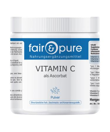 Fair & Pure - Vitamine C sous forme d'ascorbate - 500g en poudre - 100% pure sans additifs - Vegan - Antioxydant classique