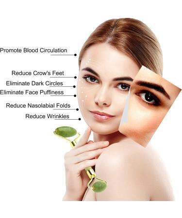 Jade Roller & Gua Sha Set for Facial and Body Massage - Wonderwin Skin Care Tool for Wrinkle Relief and Muscle Relaxation - Buy Online on GoSupps.com