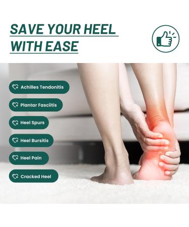 Plantar Fasciitis Heel Protector - Welnove Anti-Slip Heel Cups for Pain Relief | Men's & Women's Size L - Comfort & Support for Achilles Tendonitis & Cracked Heels - Buy Online on GoSupps.com