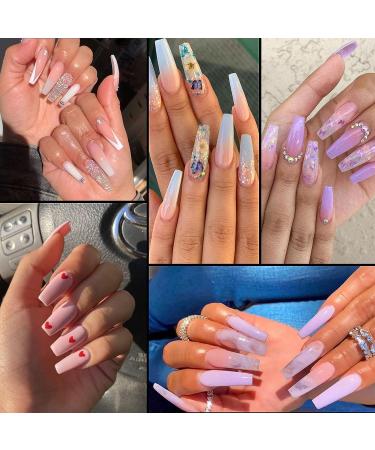 TOMICCA Clear Coffin Nail Tips 500pcs - Long Full Cover Acrylic Fake Nails | Ballerina Style in 10 Sizes for Nail Extension - Ideal for Salons and DIY Nail Art - Buy Online on GoSupps.com