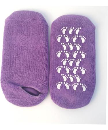 minkissy Socks for Heels Soft and Smooth Skin Socks and Gloves Cracked Skin Gloves Jojoba Oils Moisturizing Socks Dry Skin Gloves Plantar Silicone Heel Sock Women Care Gel Purple - Buy Online on GoSupps.com