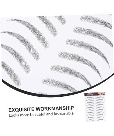 Balacoo 24 Sheets Waterproof Eyebrow Stickers Tool Stickers 4d Hair- Like Eyebrow Stickers Make up 3d Edge - Buy Online on GoSupps.com