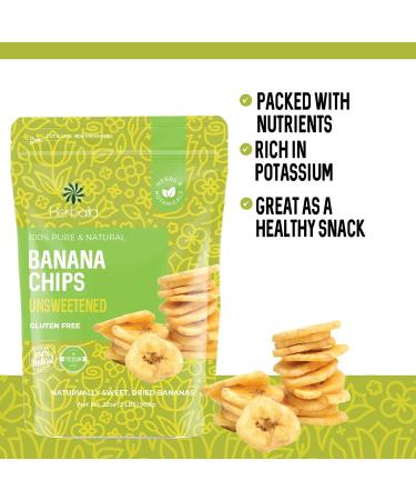 Dried Unsweetened Banana Chips Bulk - 1 lb | Dehydrated Banana Slices, Crisps | All Natural, Non-GMO - 16 oz - Buy Online on GoSupps.com