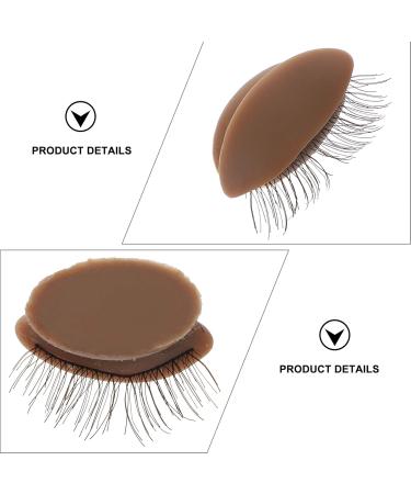 DOITOOL 3 Pairs Removable Eyelids Lash Kit Silicone Molds Makeup Kits Replacement Eyelids Makeup Practice Device Eyelids Practice Tool Eyelids Replacement Makeup Practice Tool 3X1.5CM Coffee - Buy Online on GoSupps.com