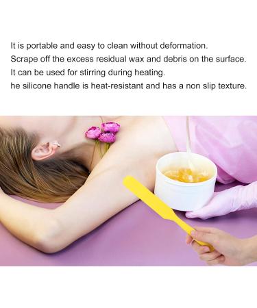 Wax Spatulas - Silicone Applicator for Hair Removal and Wax Bean Scraper (Yellow) - Buy Online on GoSupps.com