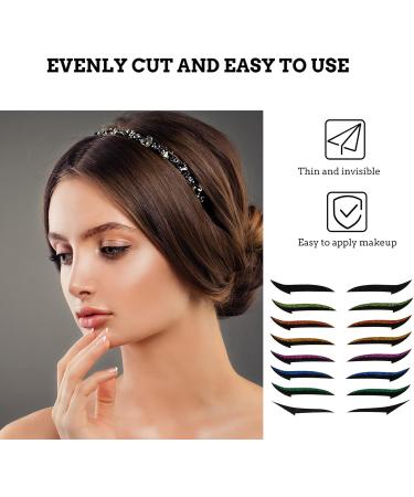 Angoily 36 Pairs Glitter Eyeliner Eye Line Strip Instant Reusable Double Eyelid Tapes Applique Flash Miss - Buy Online on GoSupps.com
