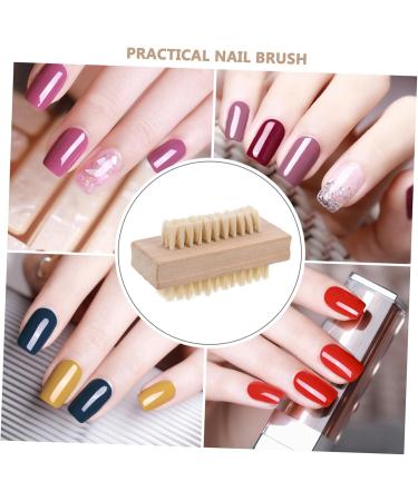 MAGICLULU Pedicure Tools Pedicure Tools Natural Bristle Nail Cleaning Two- sided Fingernail Brush Wooden Toe Brush Scrubber for Bath Shower Pedicure Nail Art Nail Scrubber Nail Scrubber - Buy Online on GoSupps.com
