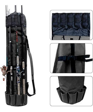 HUNTVP Fishing Rod Reel Case Bag - Black | Travel Organizer & Tool Holder - Buy Online on GoSupps.com